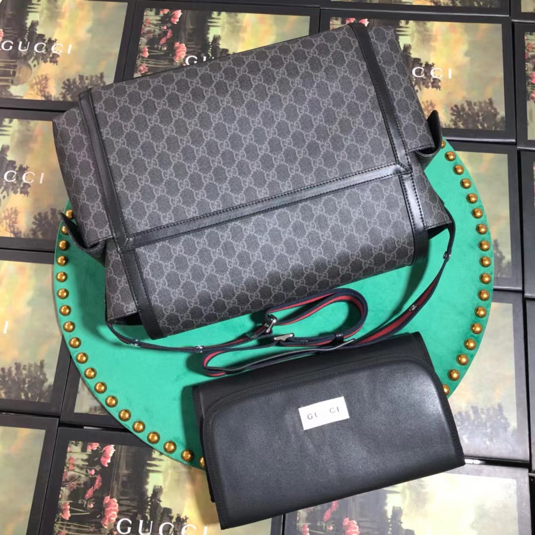 Gucci GG Supreme Diaper Bag(44-28-14cm) - FashionPlug
