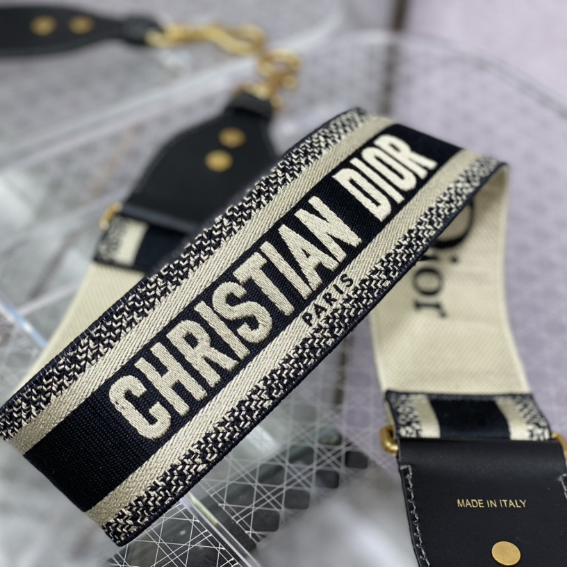 Dior Leather Long Shoulder Straps Belt - FashionPlug