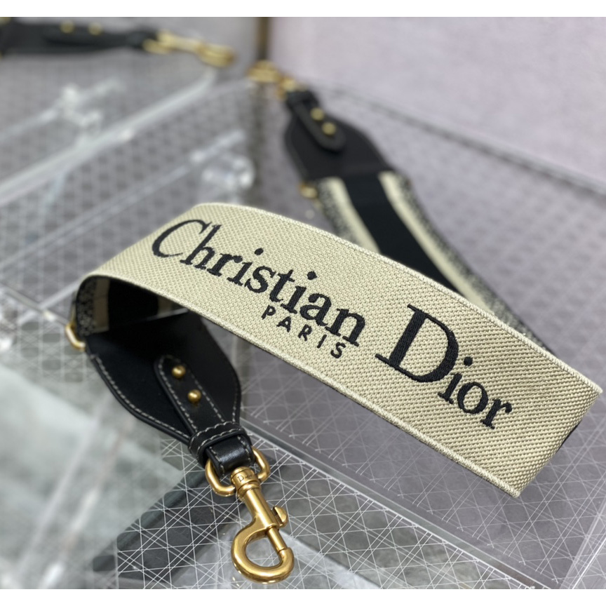Dior Leather Long Shoulder Straps Belt - FashionPlug