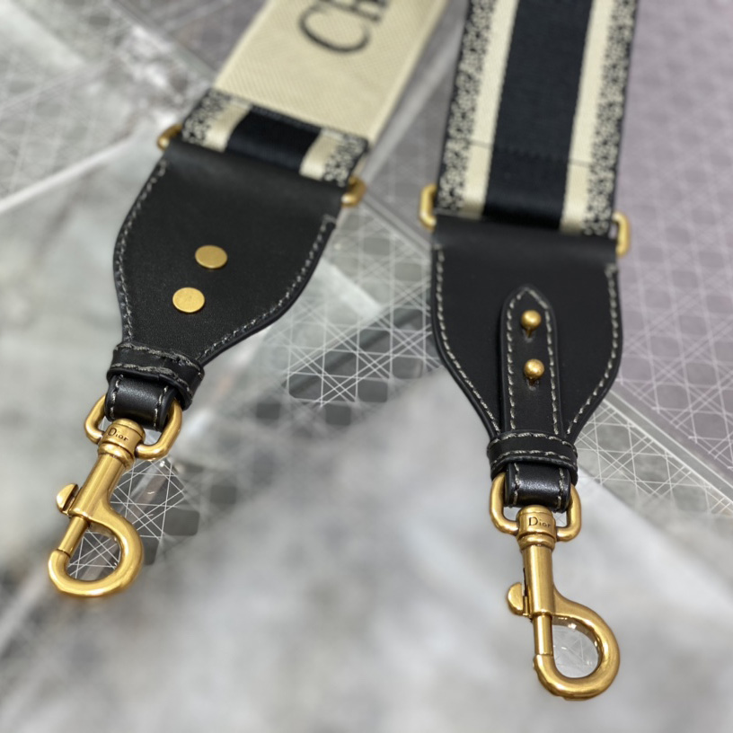 Dior Leather Long Shoulder Straps Belt - FashionPlug