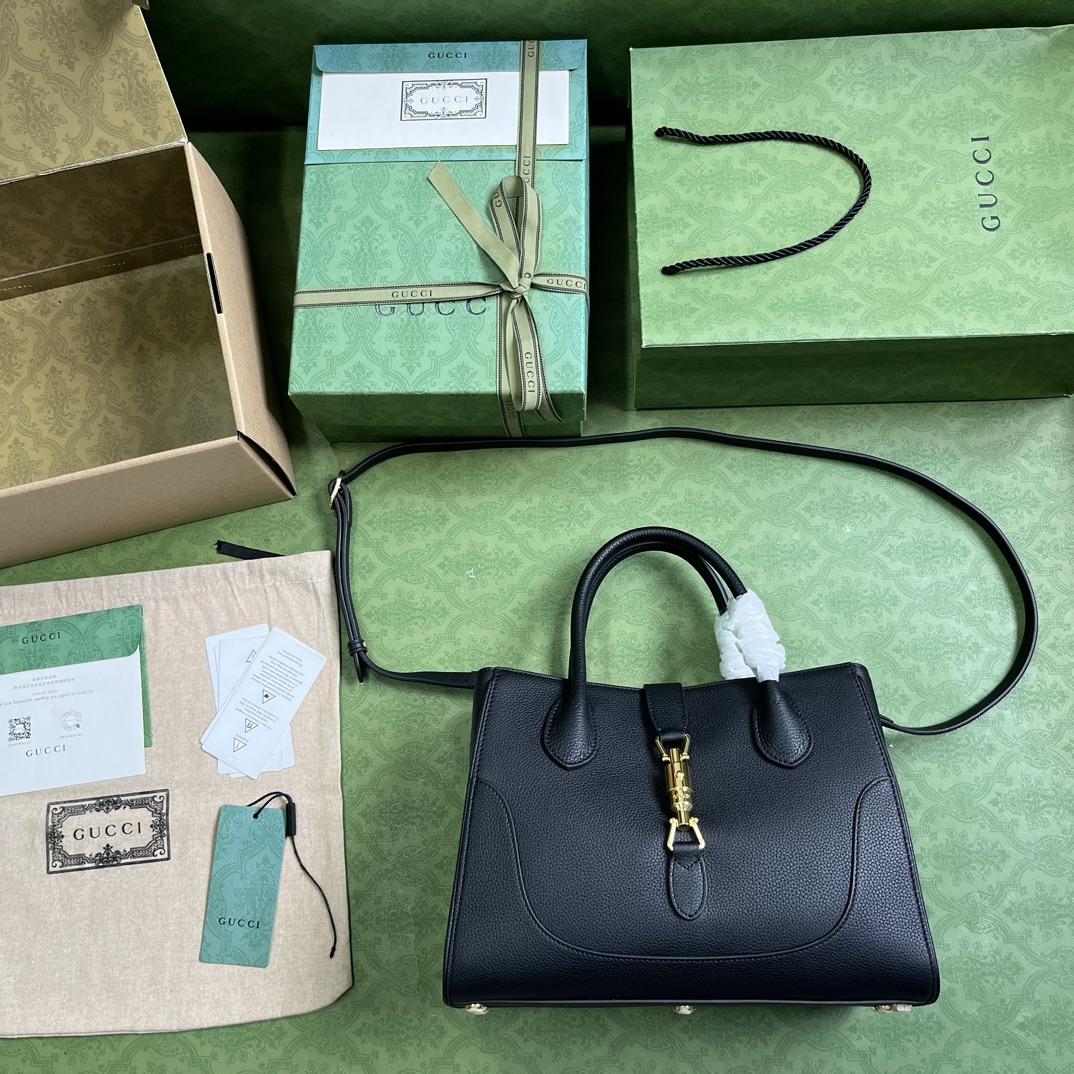 Gucci Jackie 1961 Small Natural Grain Tote(30-23-12cm) - FashionPlug