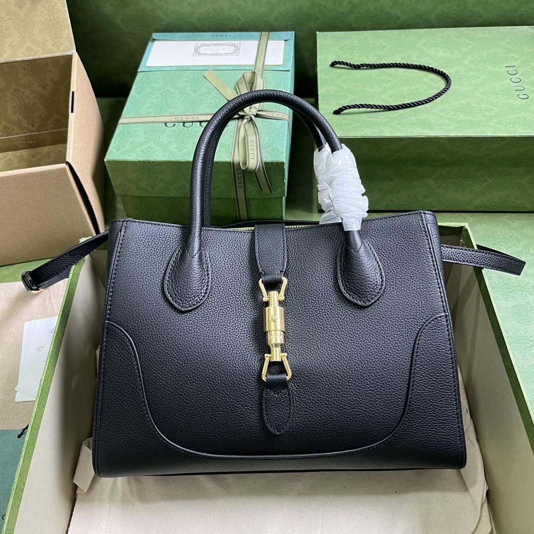 Gucci Jackie 1961 Small Natural Grain Tote(30-23-12cm) - FashionPlug