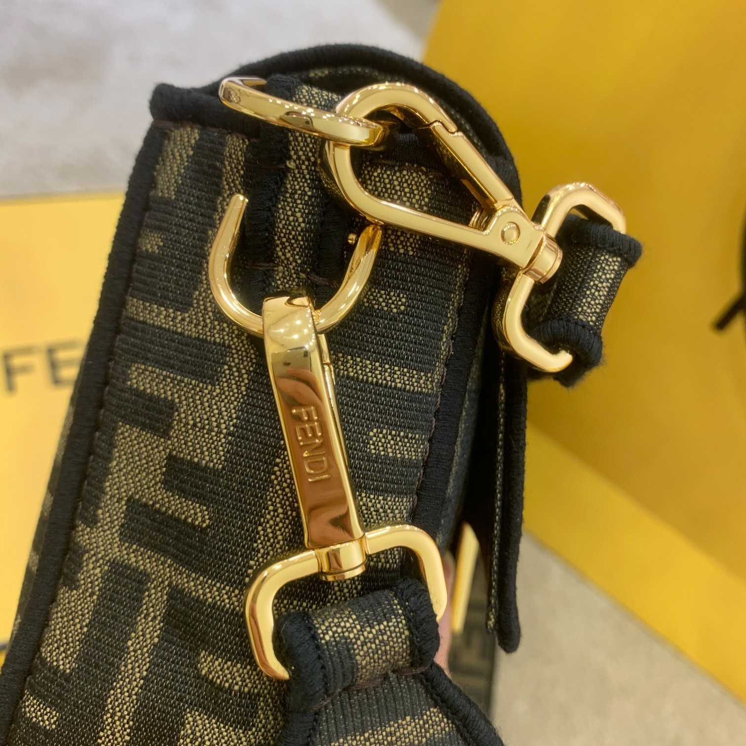 Fendi Baguette Jacquard FF Fabric Bag - FashionPlug