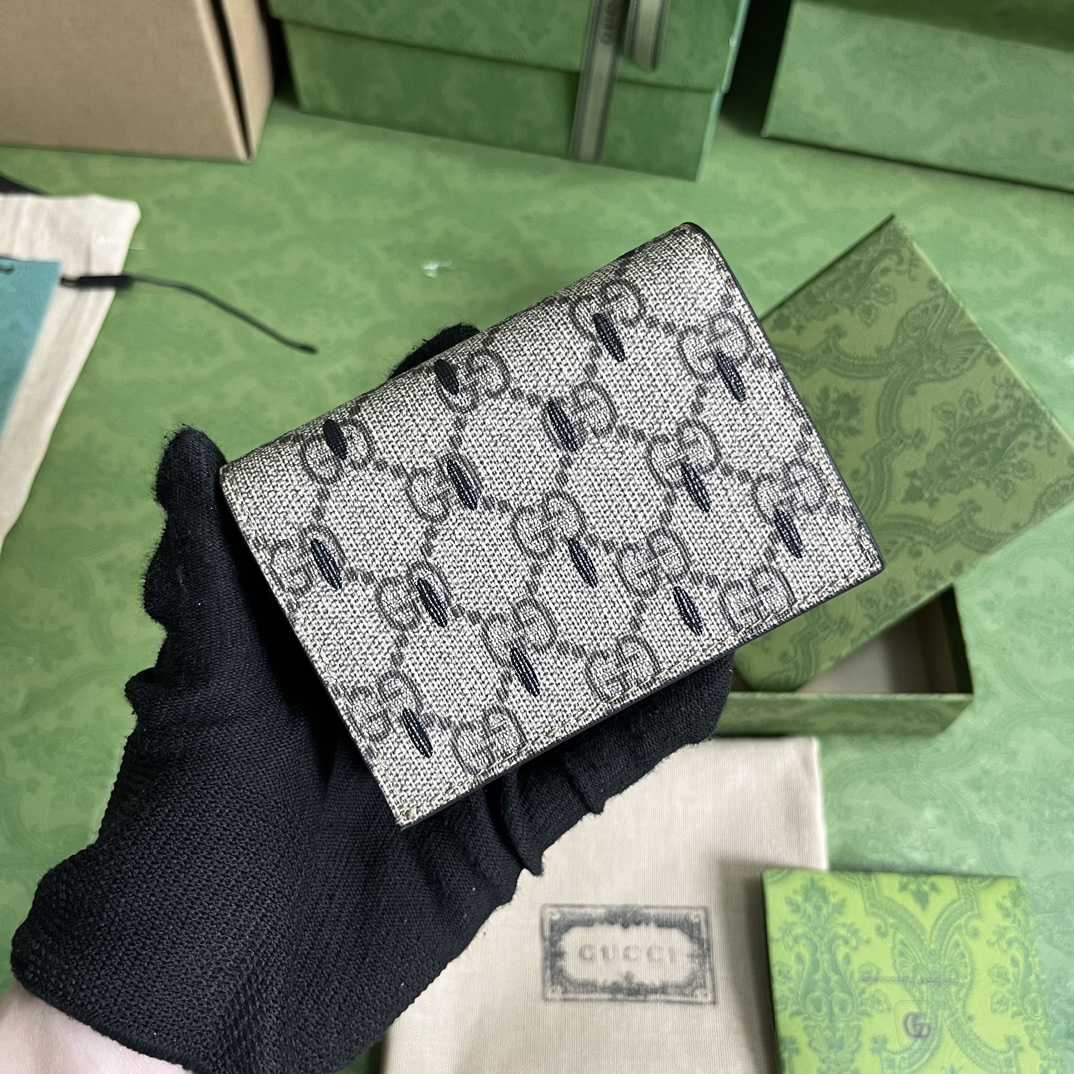 Gucci Card Case Wallet With Double G Strawberry - FashionPlug