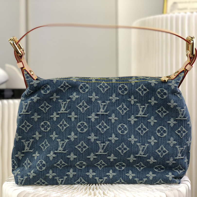 Louis VuittonVanity Monogram Denim Baggy PM Shoulder Bag (30×10×19cm)   M44464 - FashionPlug