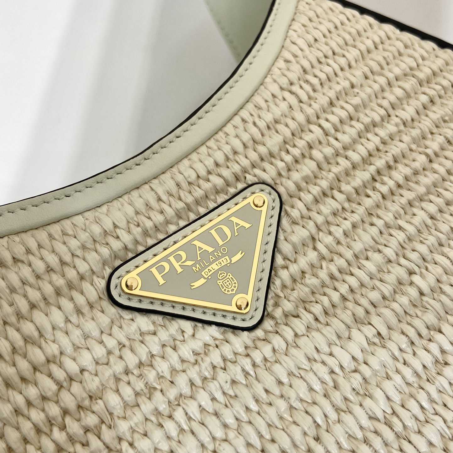 Prada Fabric And Leather Shoulder Bag - FashionPlug