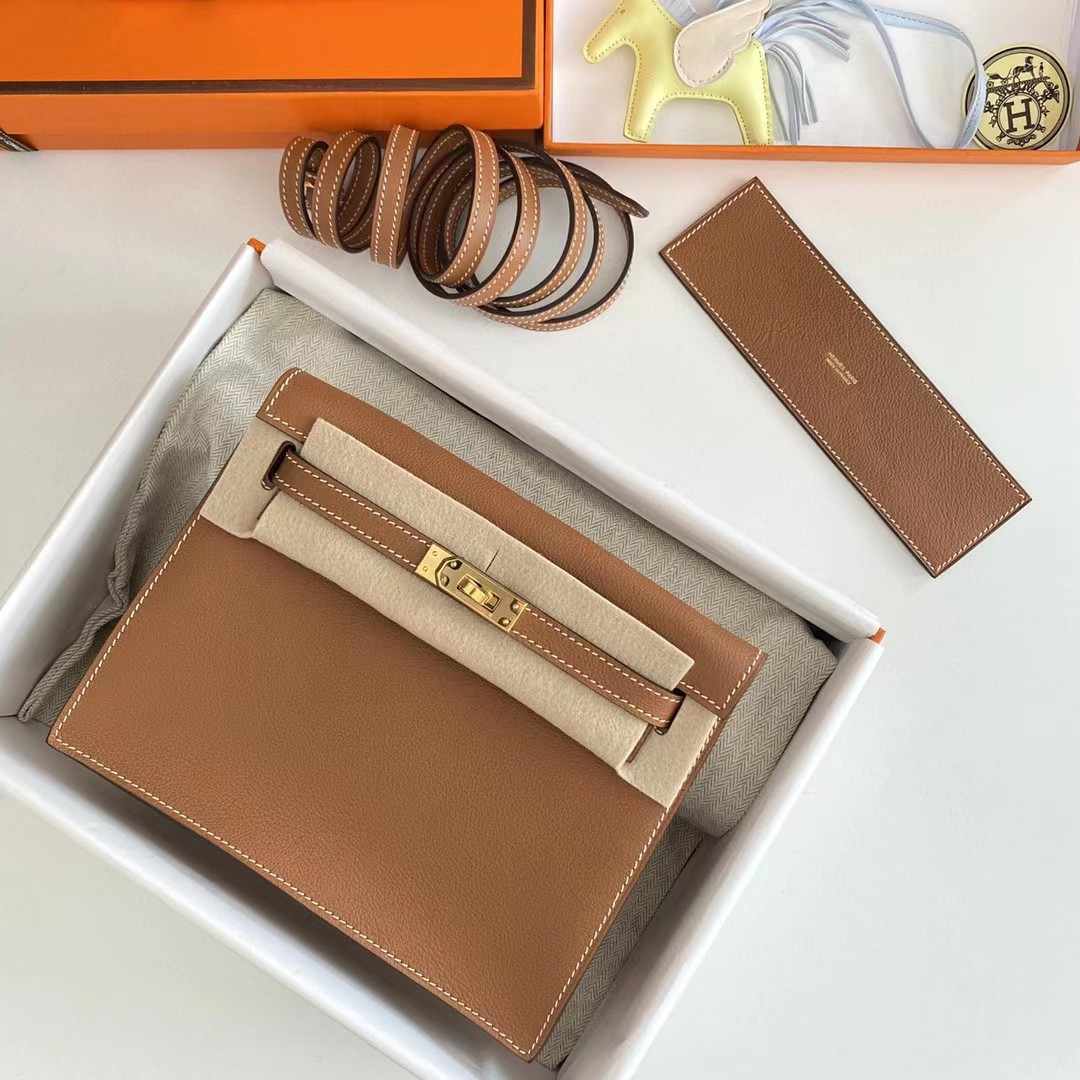 Hermes Kelly Mini Women Handbag(22-17-4cm ) - FashionPlug