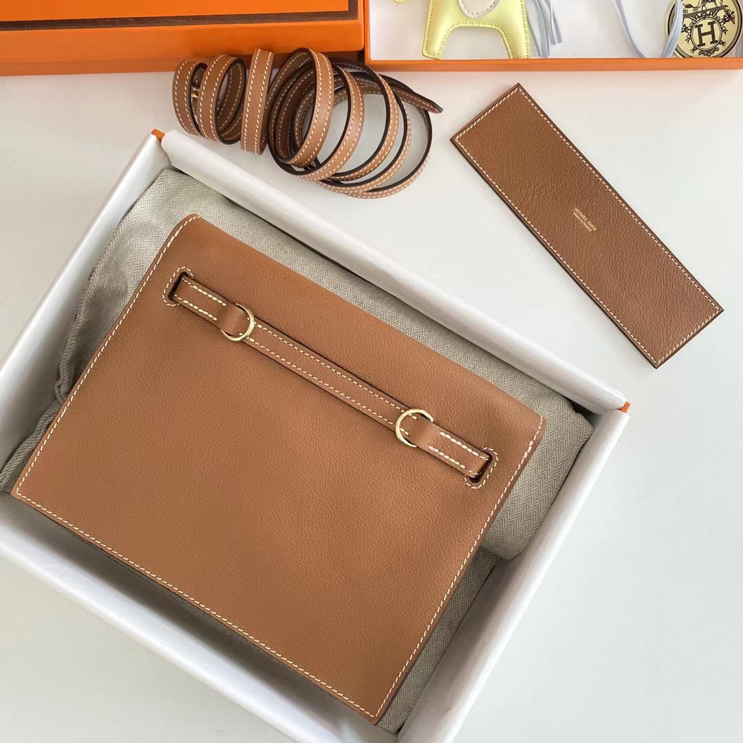 Hermes Kelly Mini Women Handbag(22-17-4cm ) - FashionPlug