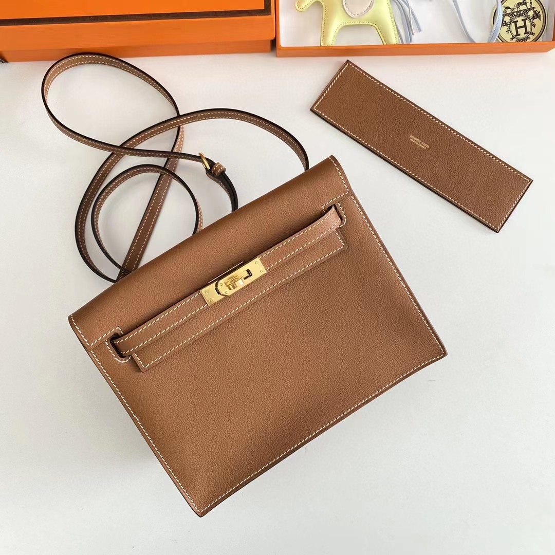 Hermes Kelly Mini Women Handbag(22-17-4cm ) - FashionPlug