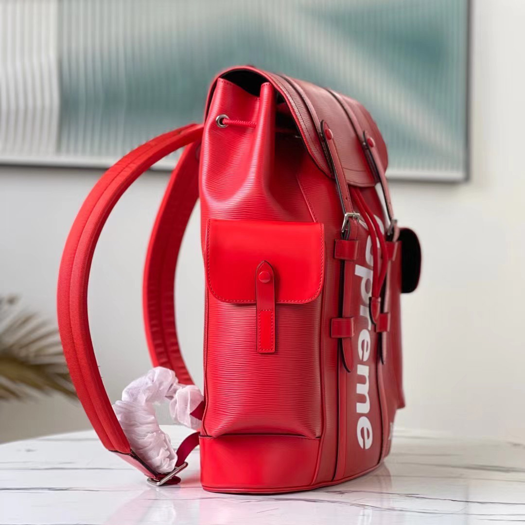 Louis Vuitton x Supreme Christopher Backpack (26*47*13cm) - FashionPlug