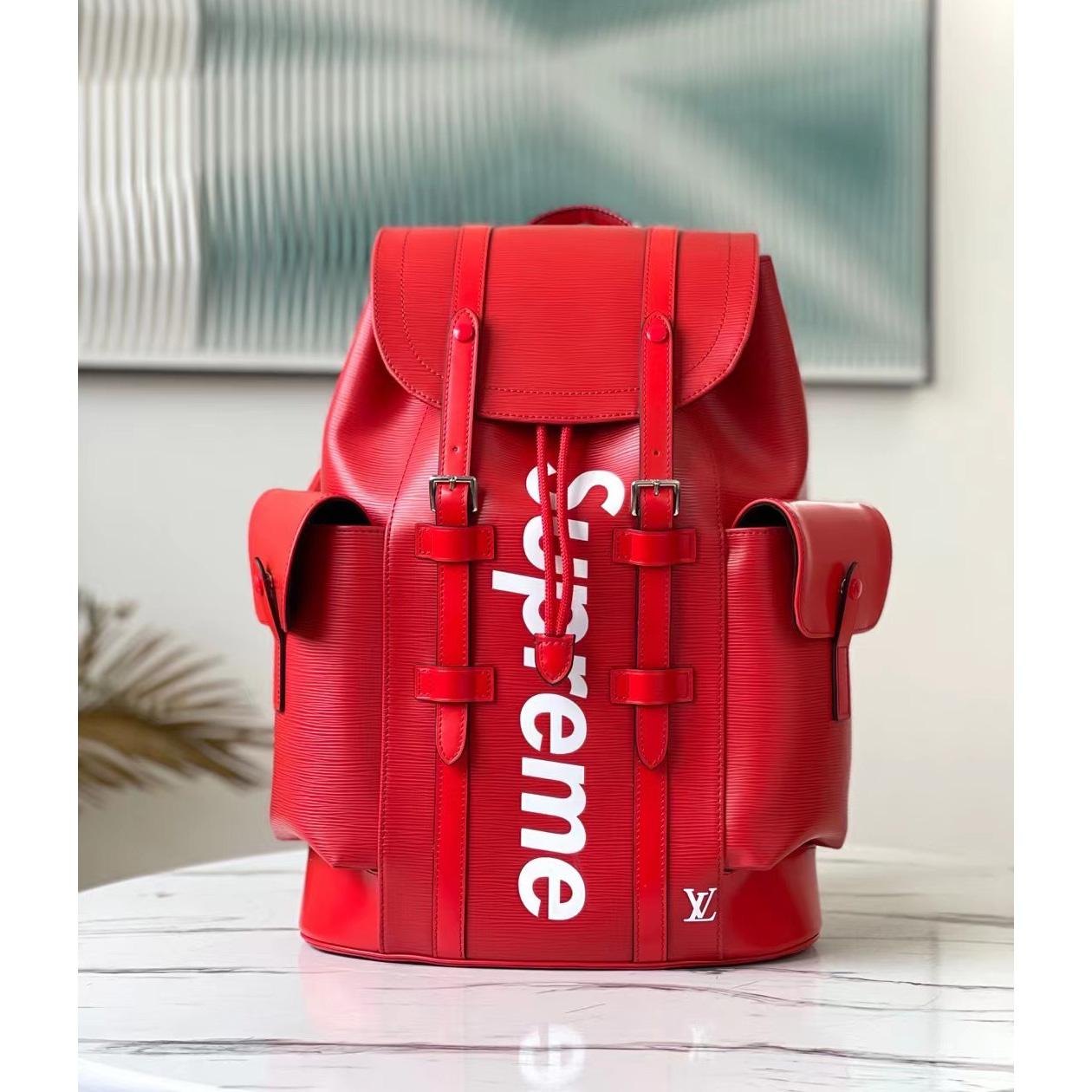 Louis Vuitton x Supreme Christopher Backpack (26*47*13cm) - FashionPlug
