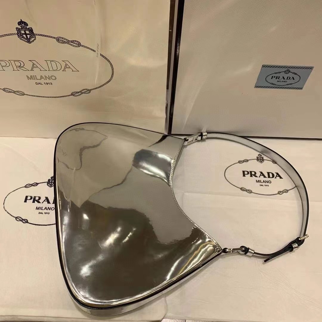 Prada Cleo Brushed Leather Shoulder Bag - FashionPlug