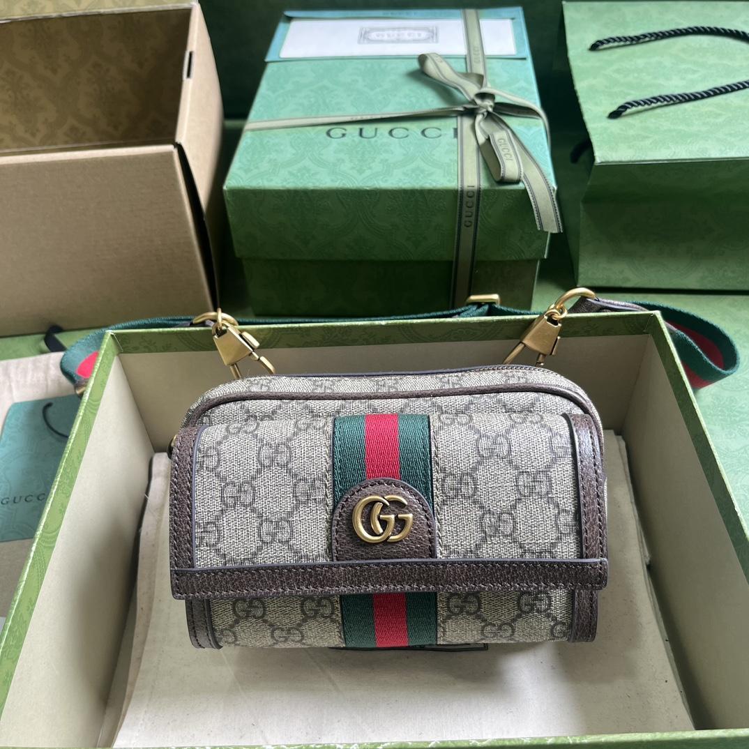 Gucci Ophidia GG Mini Bag(20-12.5-9cm)    - FashionPlug
