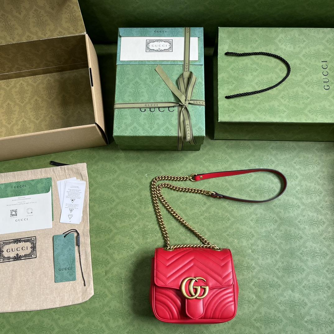 Gucci GG Marmont Mini Shoulder Bag(18-15-8cm) - FashionPlug