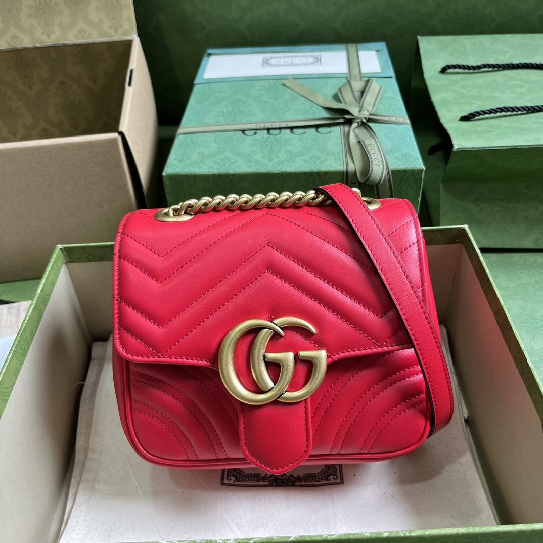 Gucci GG Marmont Mini Shoulder Bag(18-15-8cm) - FashionPlug