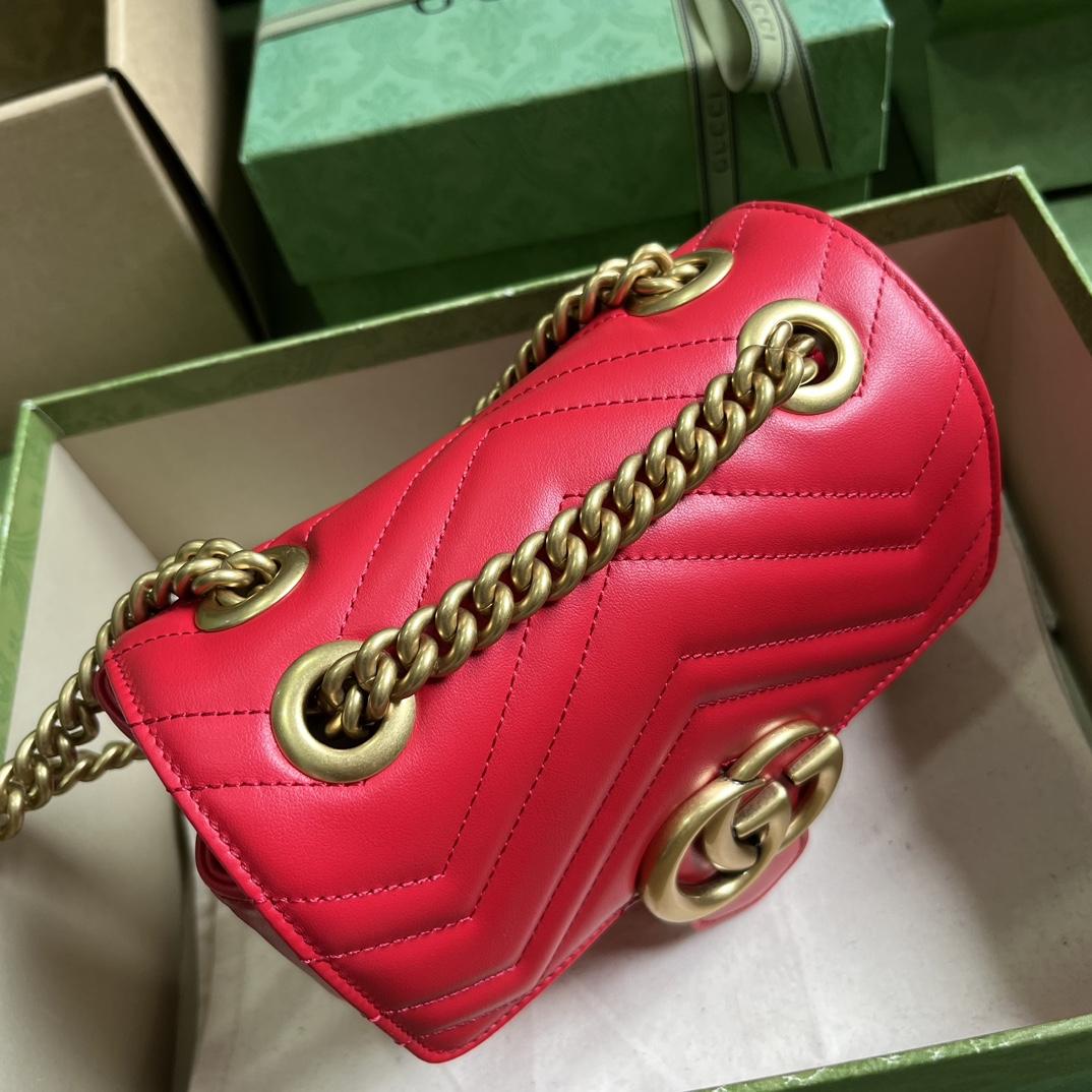 Gucci GG Marmont Mini Shoulder Bag(18-15-8cm) - FashionPlug