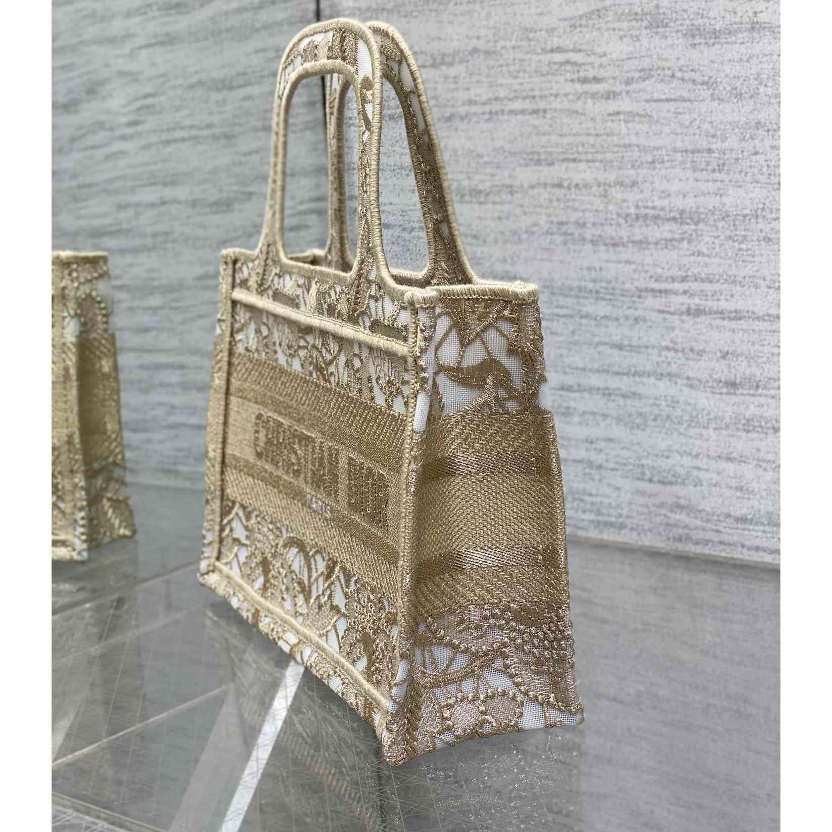 Dior Mini Dior Or Dior Book Tote - FashionPlug