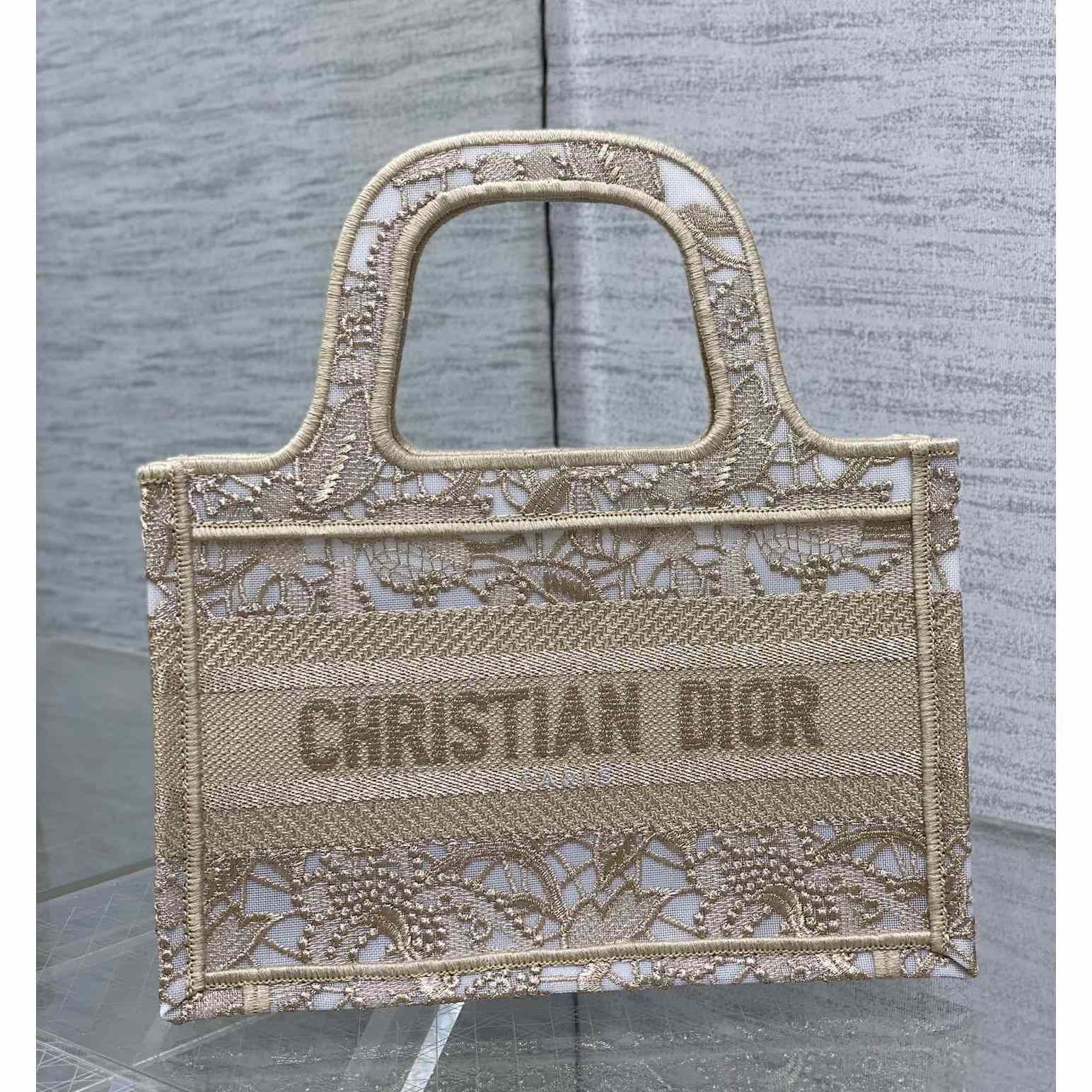 Dior Mini Dior Or Dior Book Tote - FashionPlug