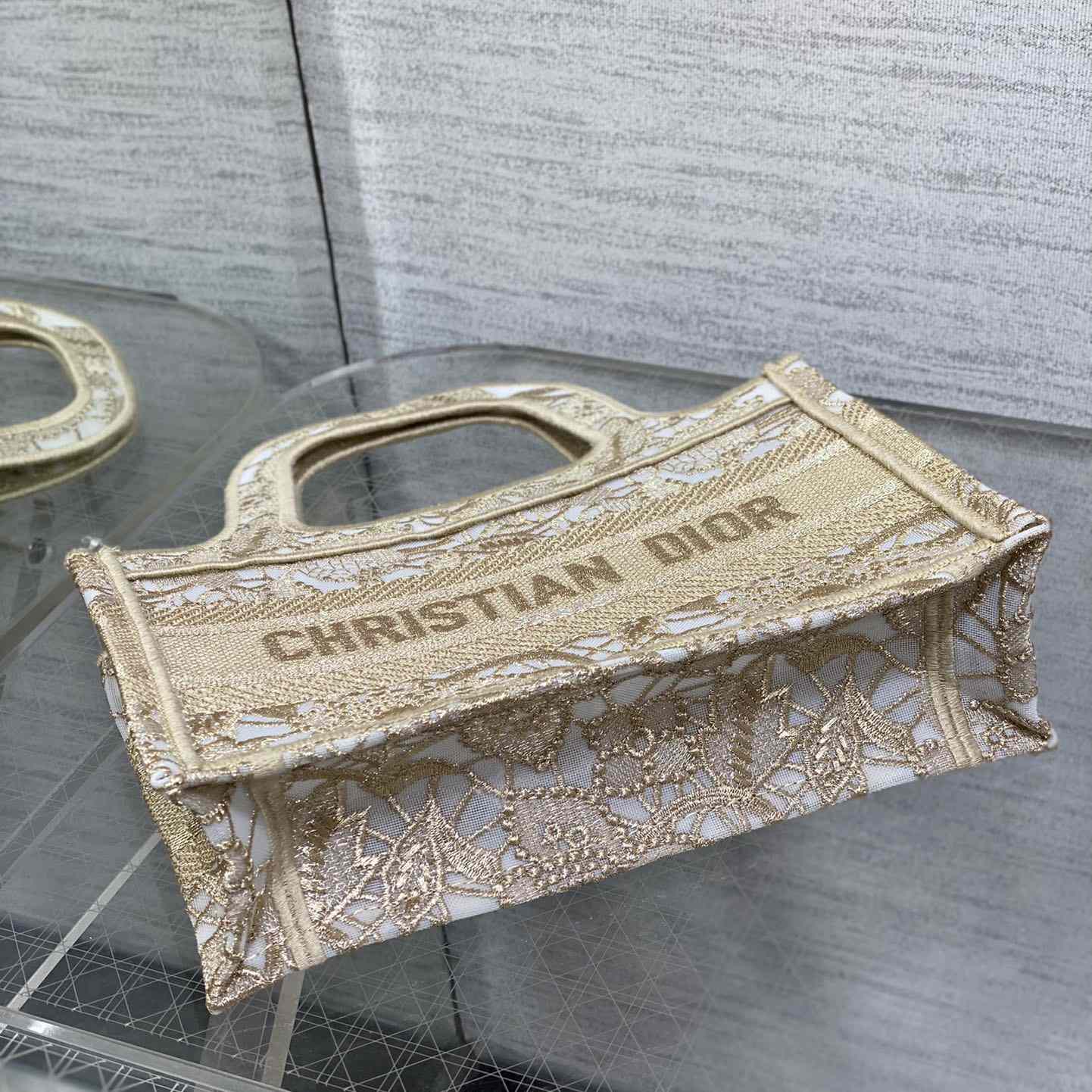 Dior Mini Dior Or Dior Book Tote - FashionPlug