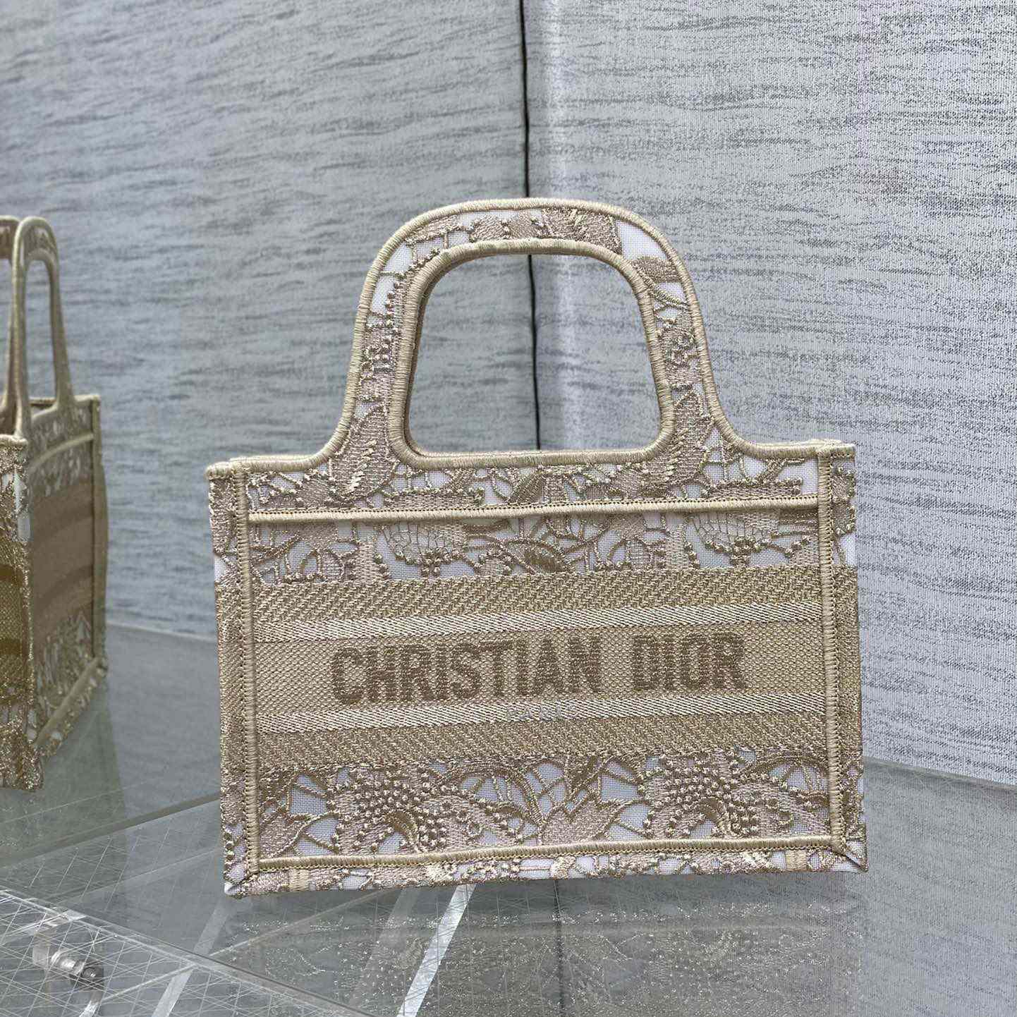 Dior Mini Dior Or Dior Book Tote - FashionPlug