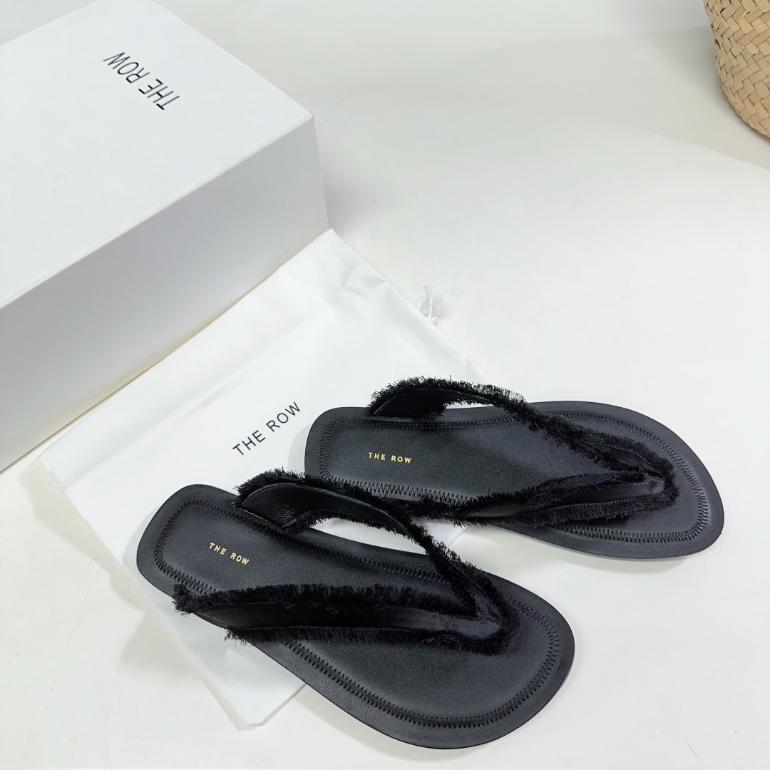 The Row Women's Fray Slingback Thong Sandals - FashionPlug