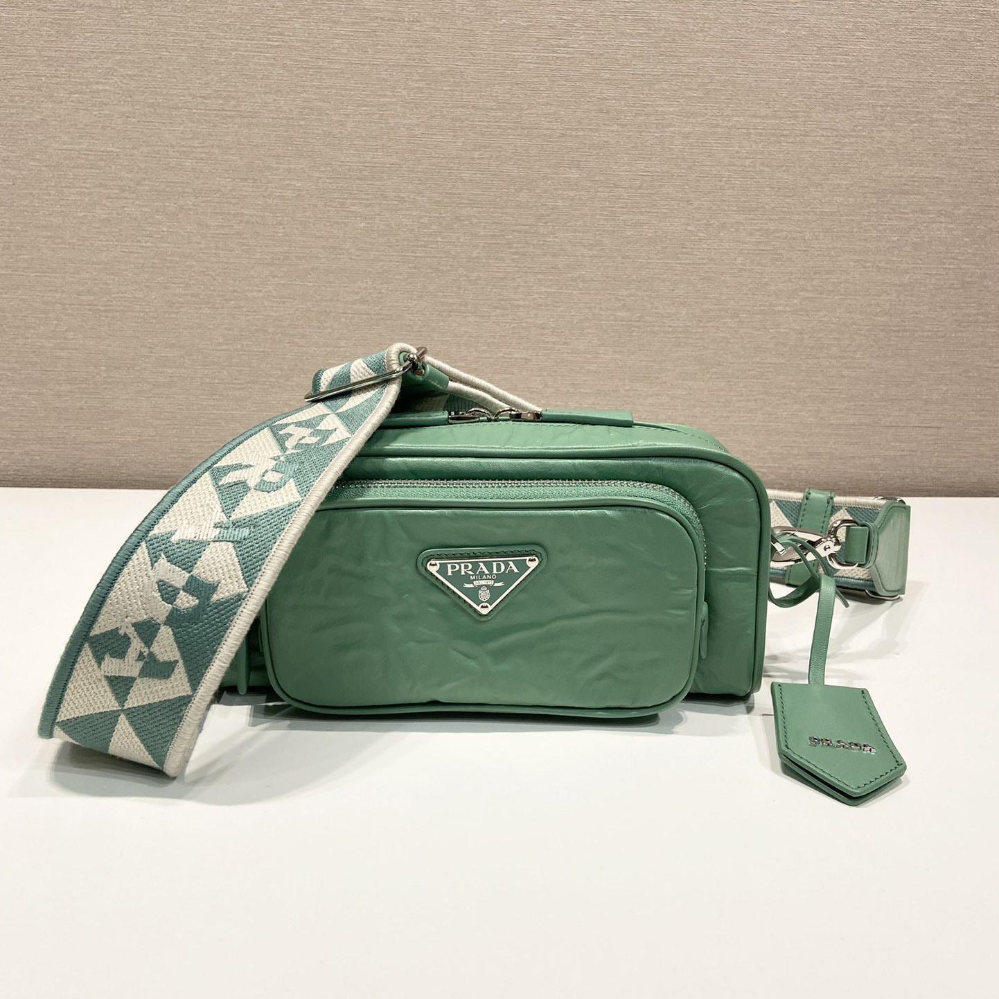 Prada Nappa Antique Leather Multi-pocket Shoulder Bag - FashionPlug
