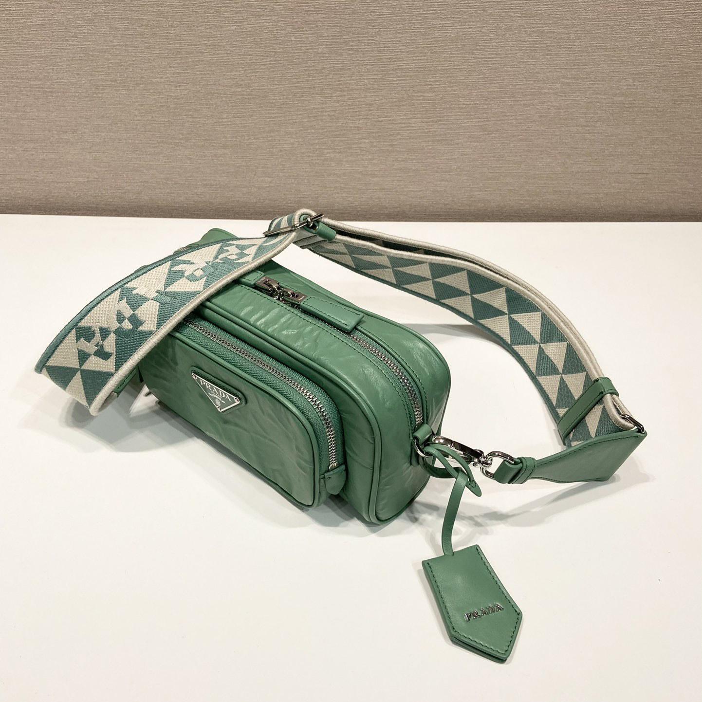 Prada Nappa Antique Leather Multi-pocket Shoulder Bag - FashionPlug