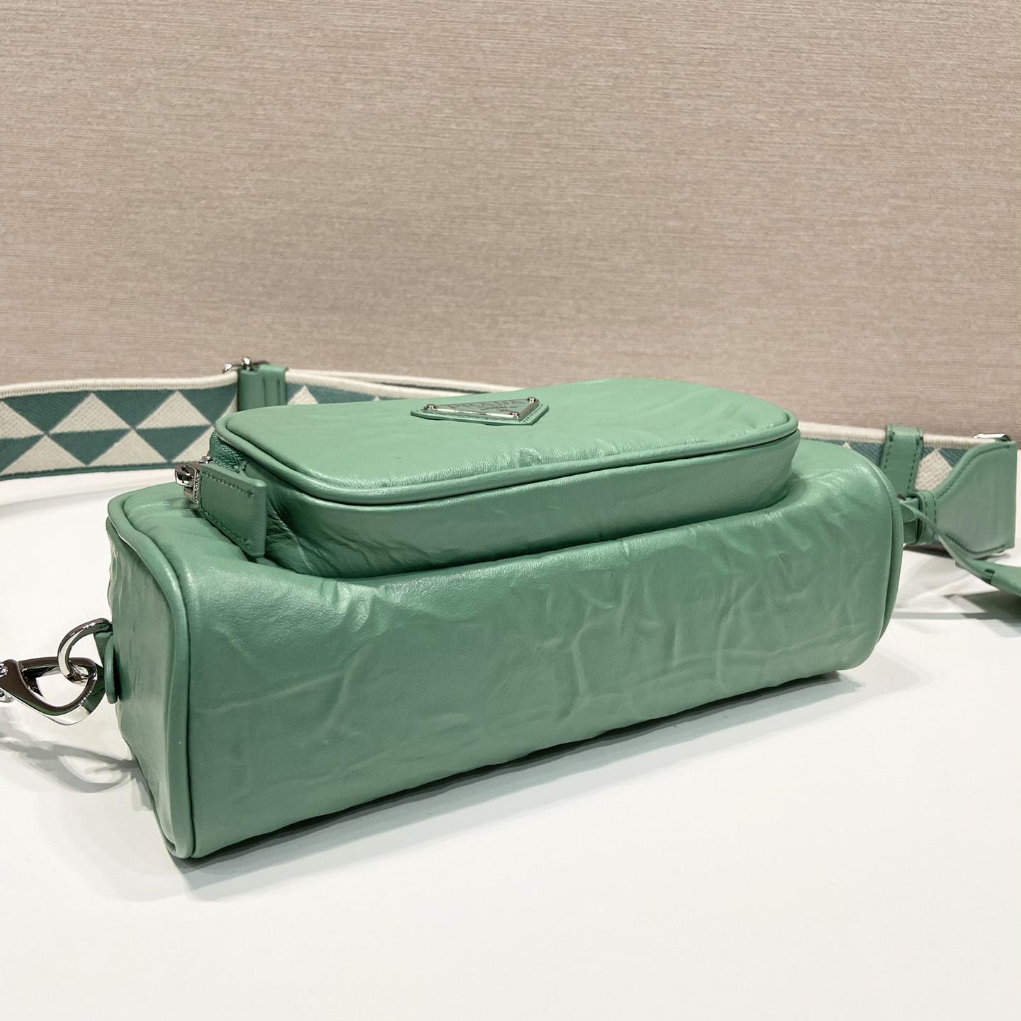 Prada Nappa Antique Leather Multi-pocket Shoulder Bag - FashionPlug
