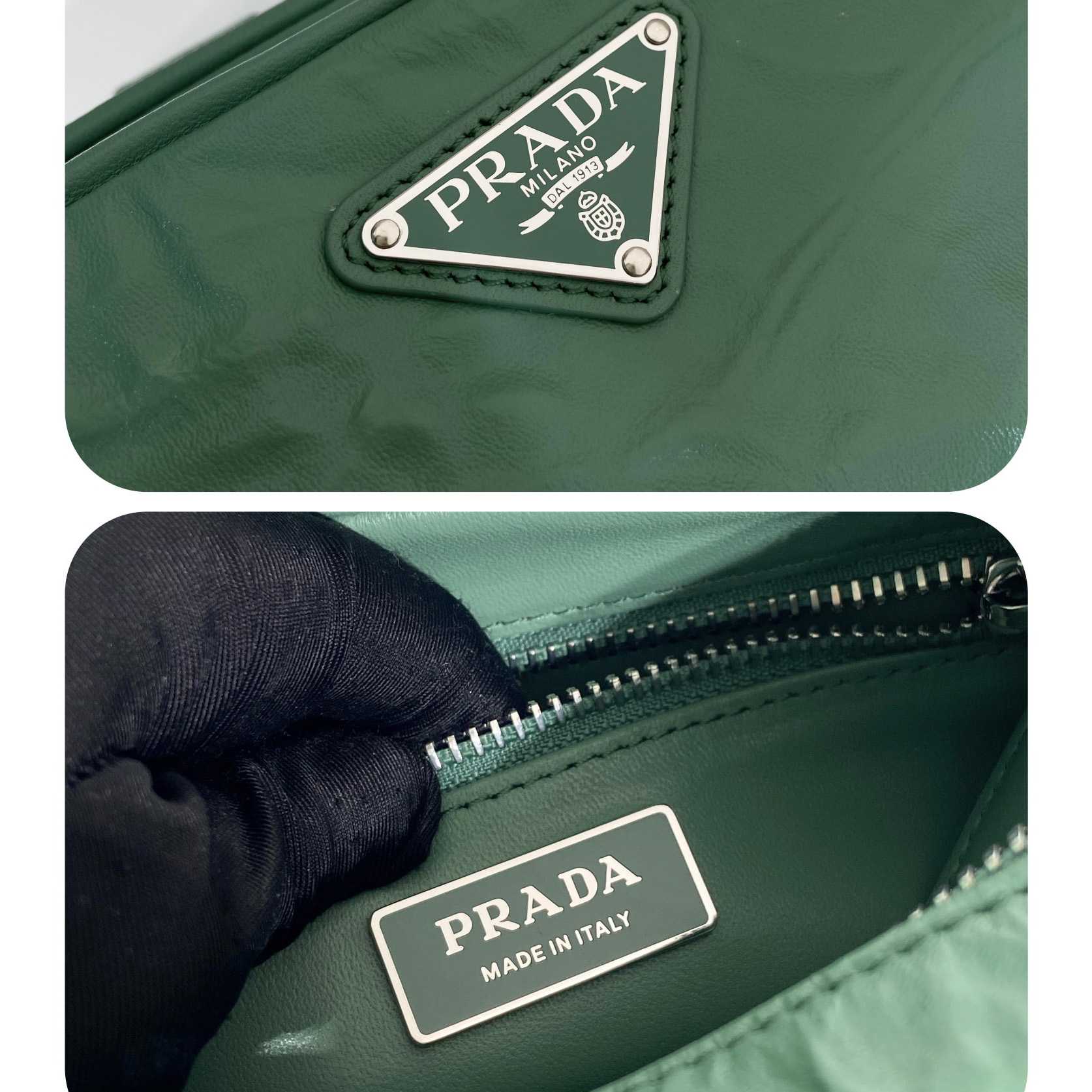 Prada Nappa Antique Leather Multi-pocket Shoulder Bag - FashionPlug