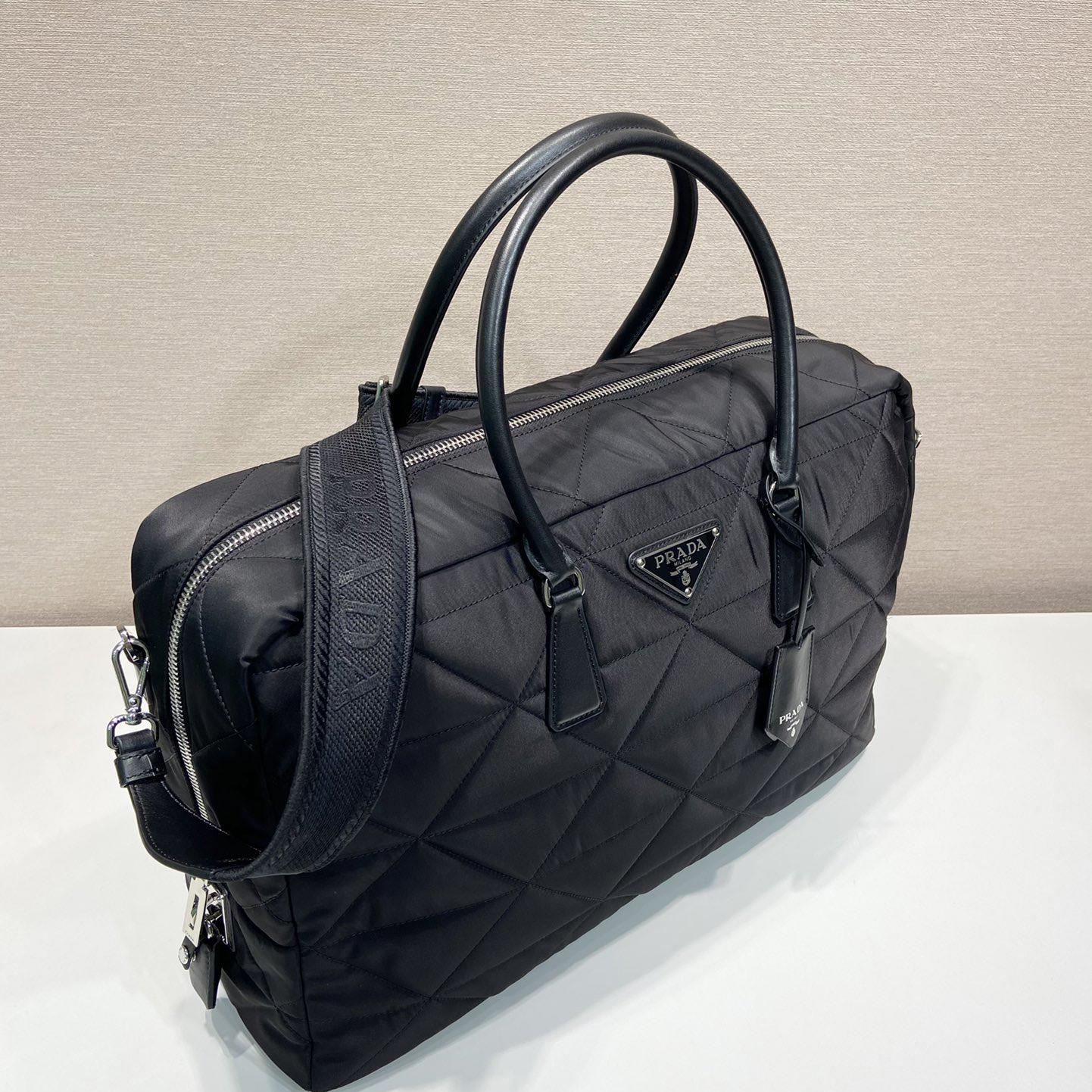 Prada Quilted Re-Nylon Travel Bag - FashionPlug