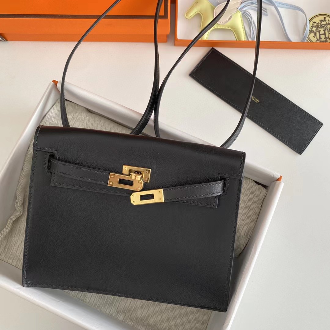 Hermes Kelly Mini Women Handbag(22-17-4cm ) - FashionPlug