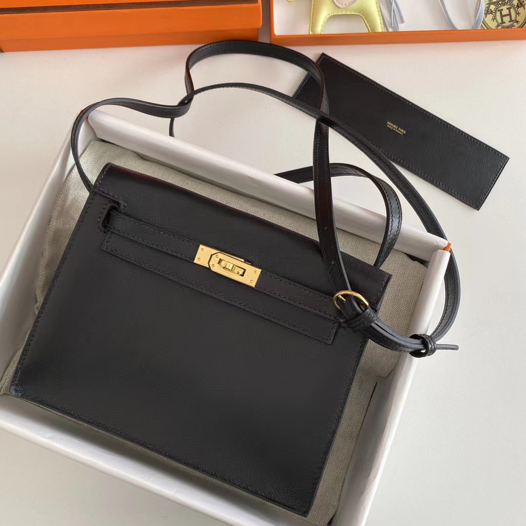 Hermes Kelly Mini Women Handbag(22-17-4cm ) - FashionPlug