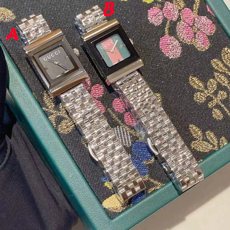 Gucci G-Frame Black Diamond Dial Steel Women's Watch YA128507 - FashionPlug