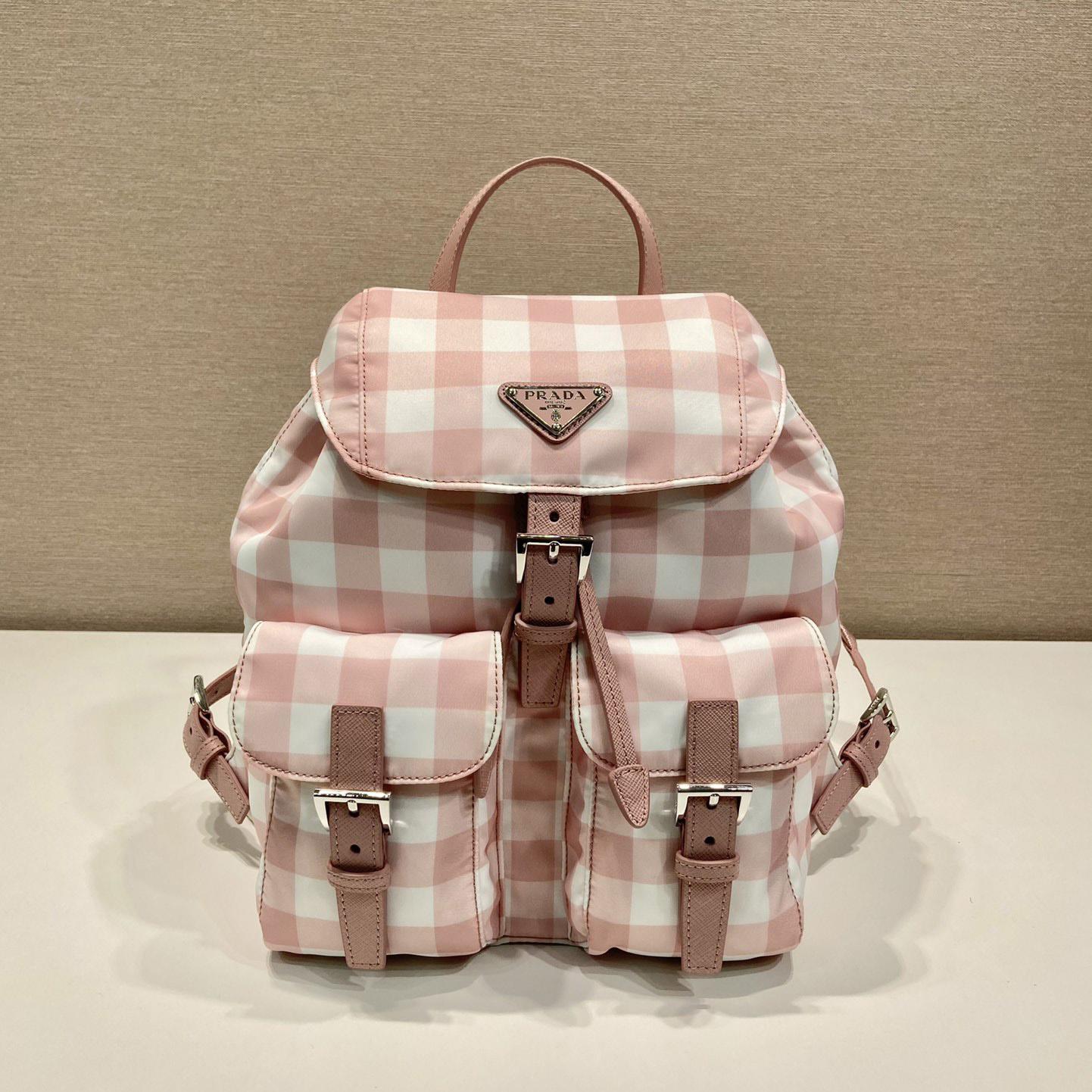 Prada Small Printed Re-Nylon Backpack - FashionPlug