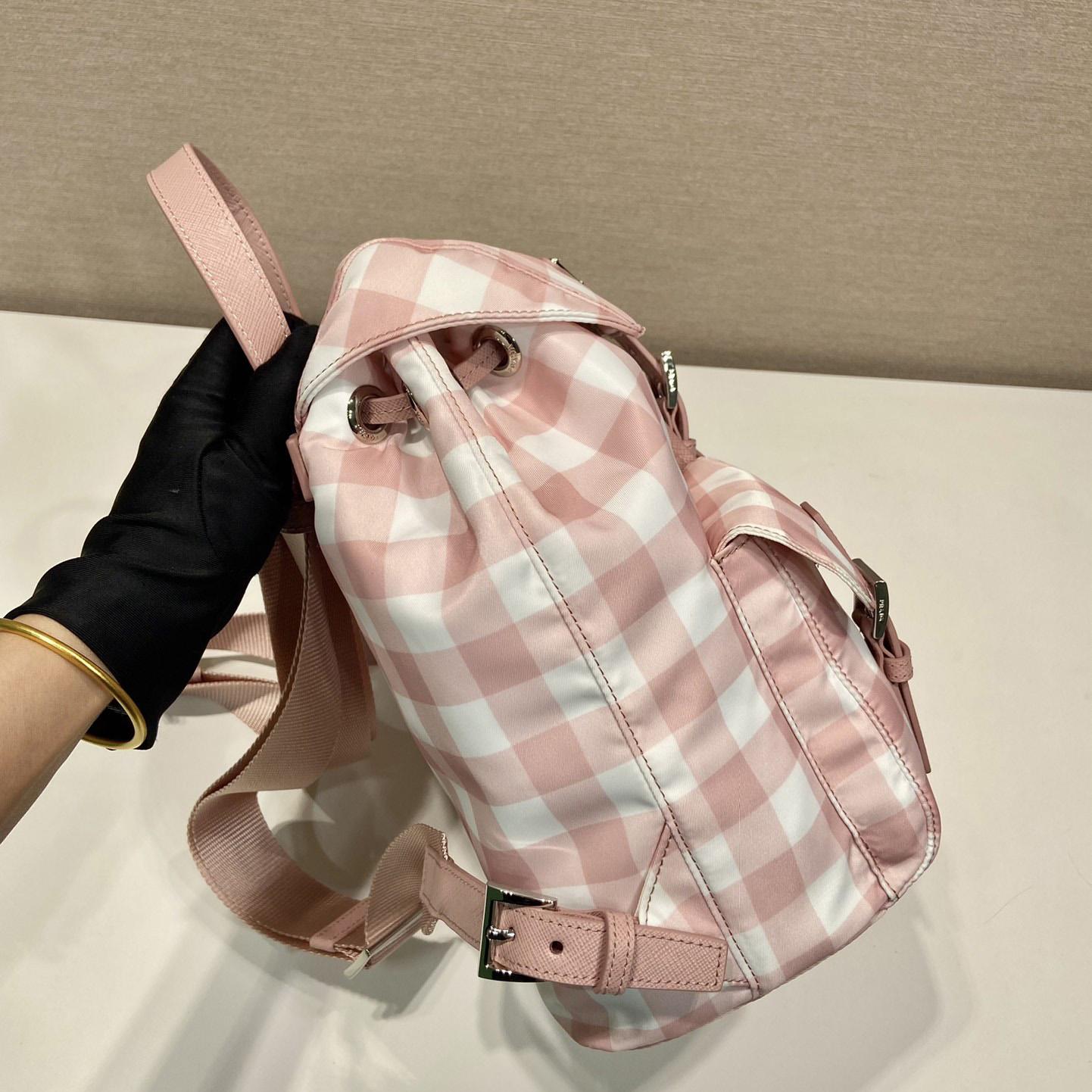 Prada Small Printed Re-Nylon Backpack - FashionPlug