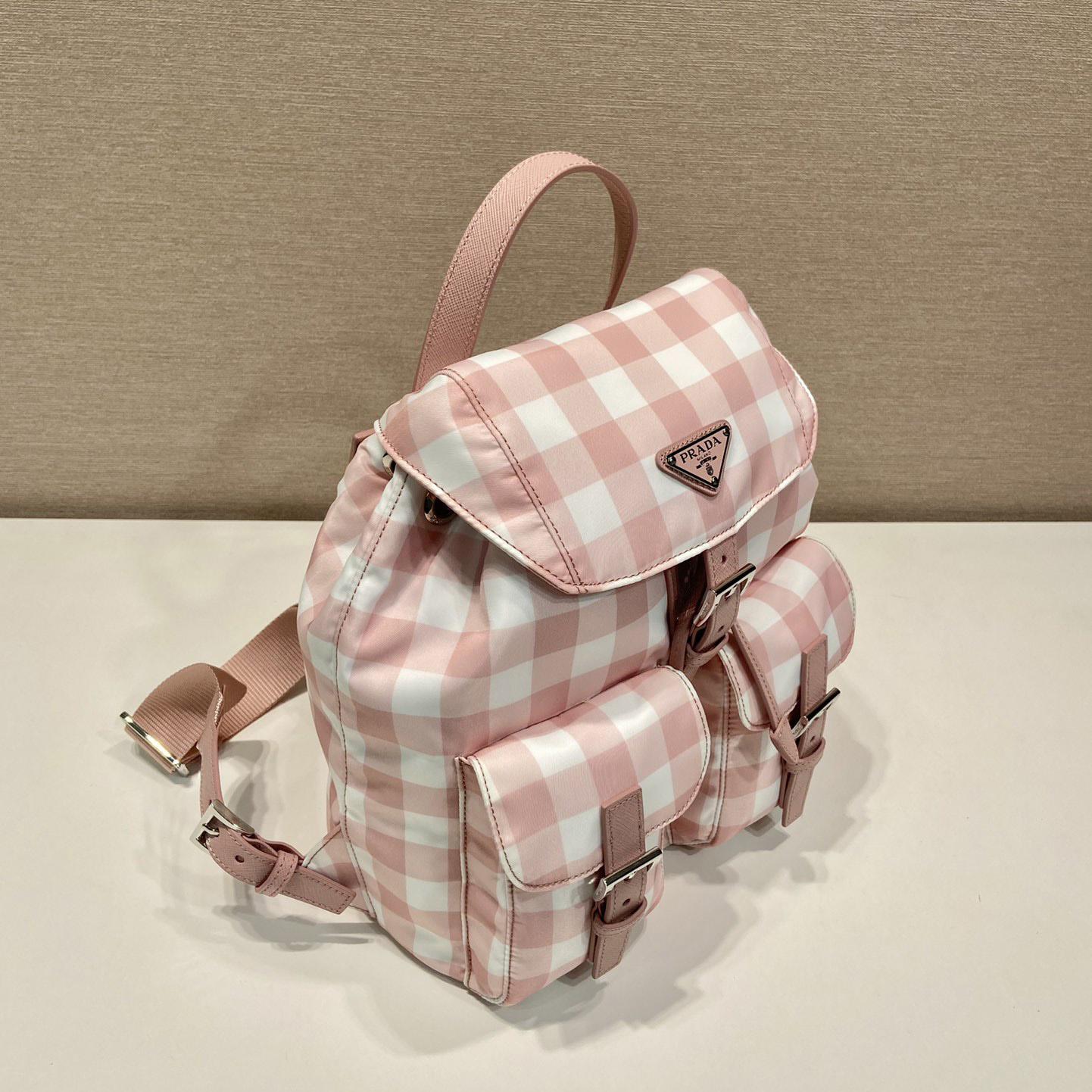 Prada Small Printed Re-Nylon Backpack - FashionPlug