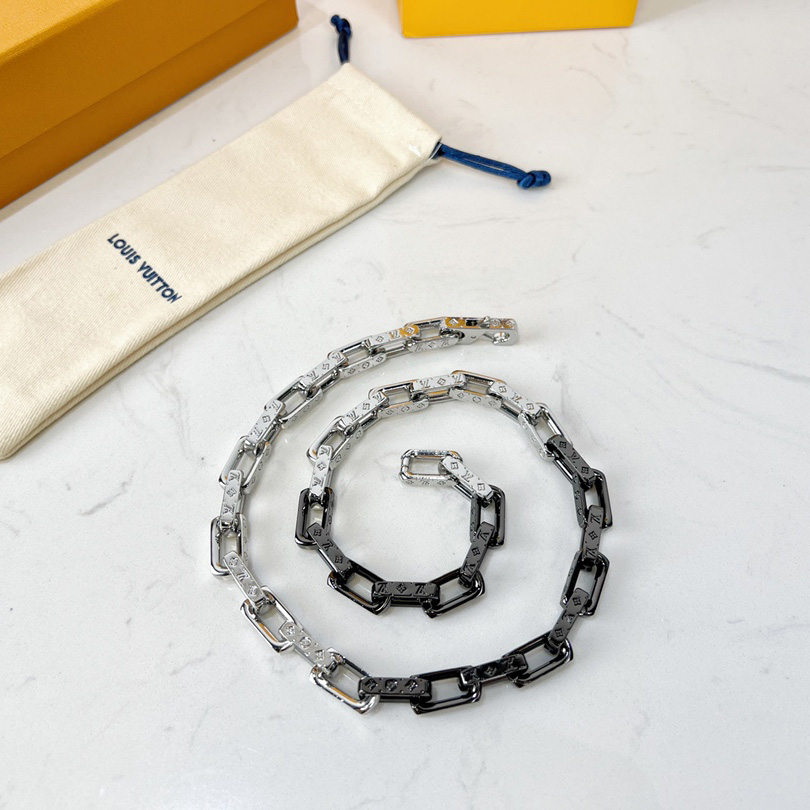 Louis Vuitton Monogram Chain Necklace     - FashionPlug