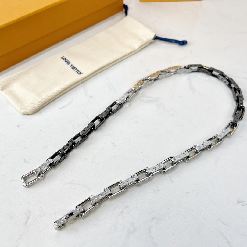 Louis Vuitton Monogram Chain Necklace     - FashionPlug