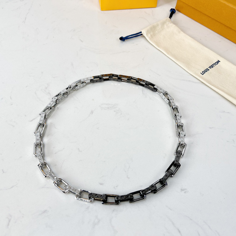 Louis Vuitton Monogram Chain Necklace     - FashionPlug