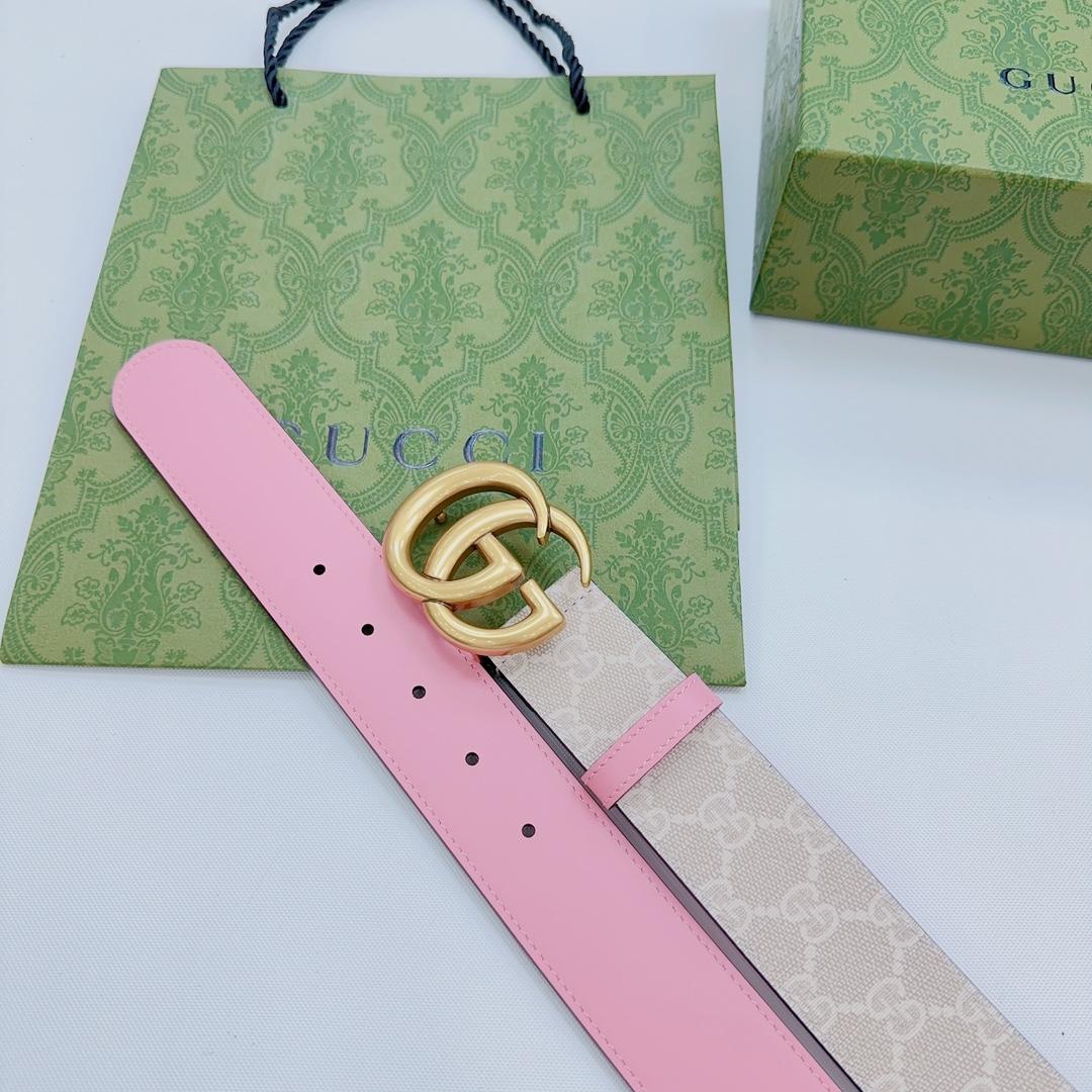 Gucci GG Marmont Reversible Wide Belt - FashionPlug