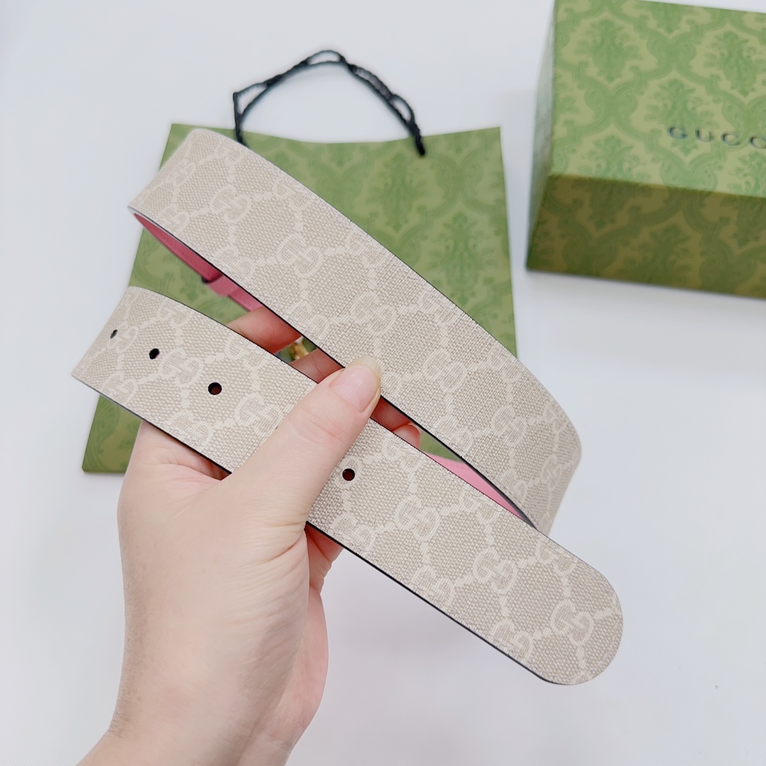 Gucci GG Marmont Reversible Wide Belt - FashionPlug