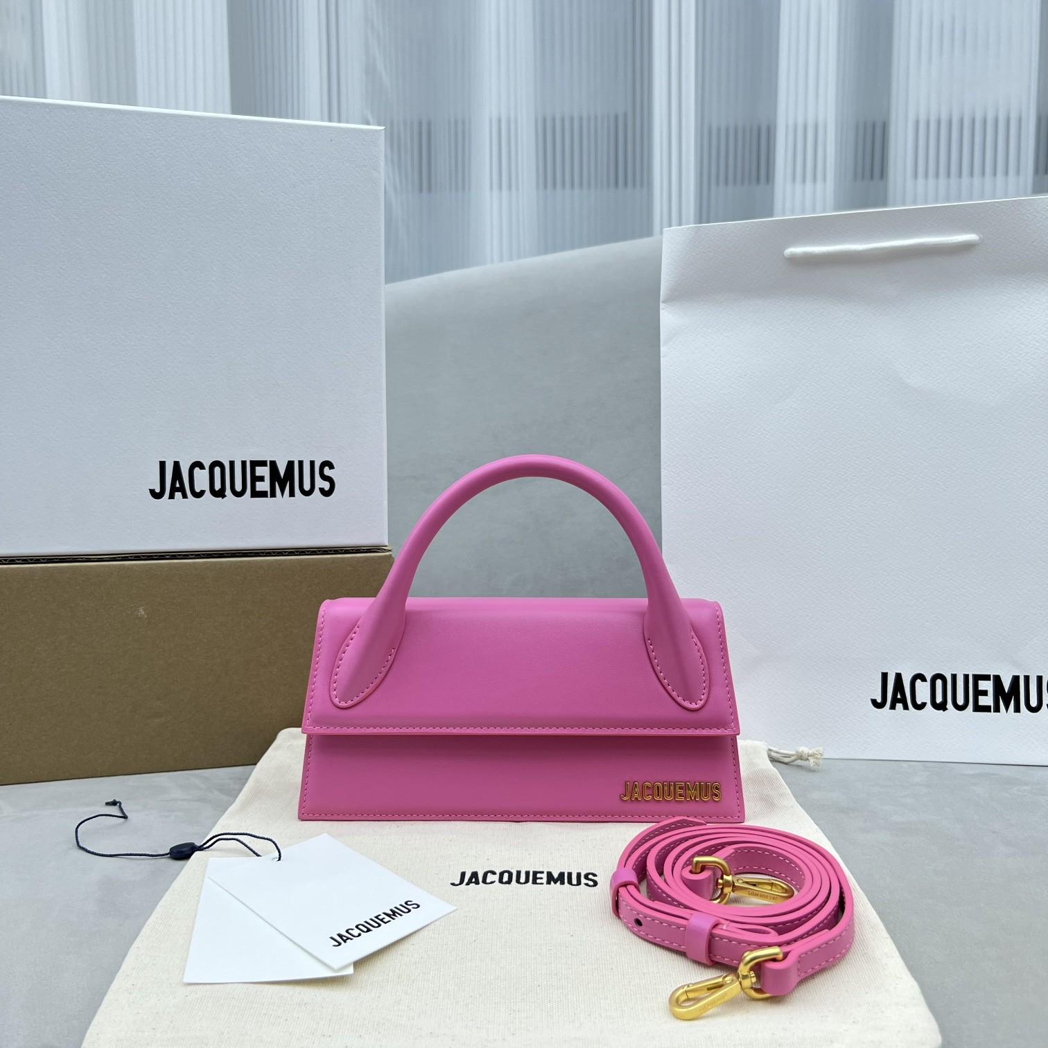 Jacquemus Le Chiquito Long Leather Handbag - FashionPlug