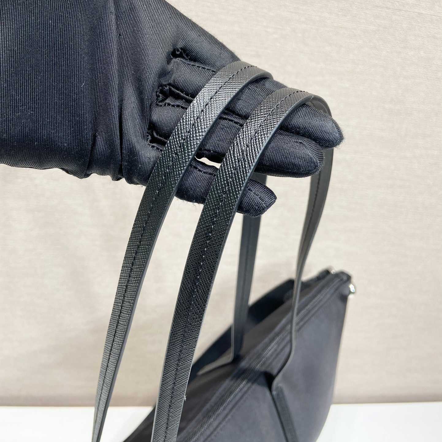 Prada Re-Nylon And Saffiano Leather Tote Bag - FashionPlug