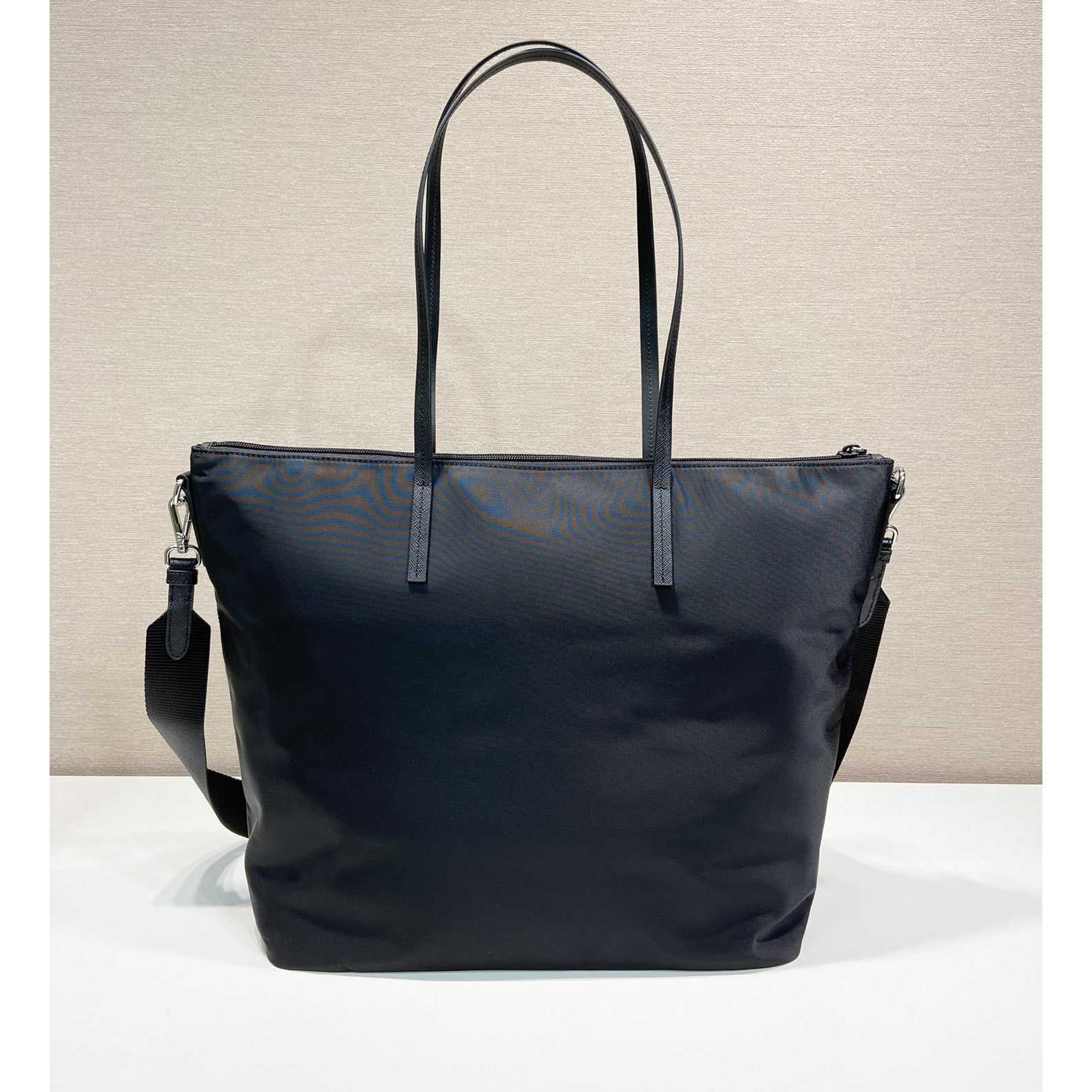 Prada Re-Nylon And Saffiano Leather Tote Bag - FashionPlug