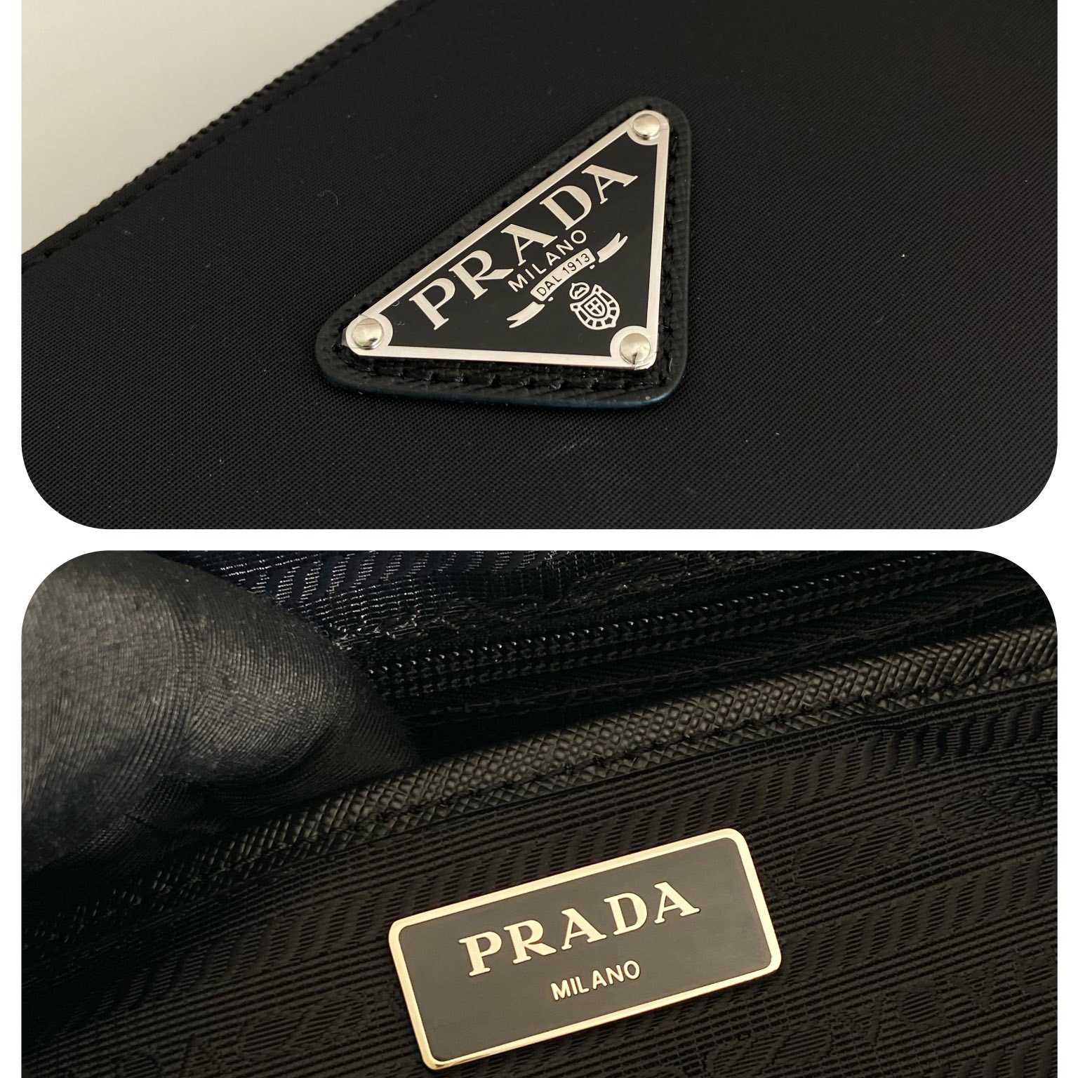 Prada Re-Nylon And Saffiano Leather Tote Bag - FashionPlug
