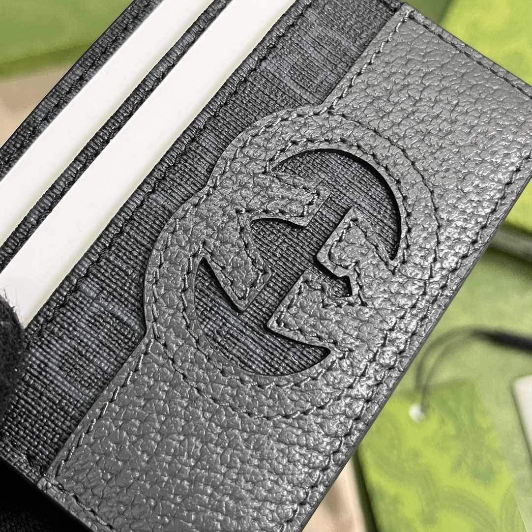 Gucci Card Case With Cut-out Interlocking G(10-7cm)    - FashionPlug