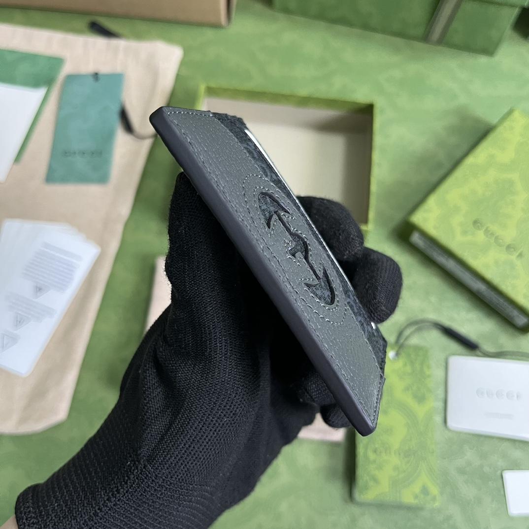 Gucci Card Case With Cut-out Interlocking G(10-7cm)    - FashionPlug