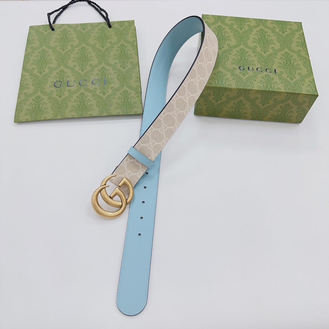 Gucci GG Marmont Reversible Wide Belt - FashionPlug