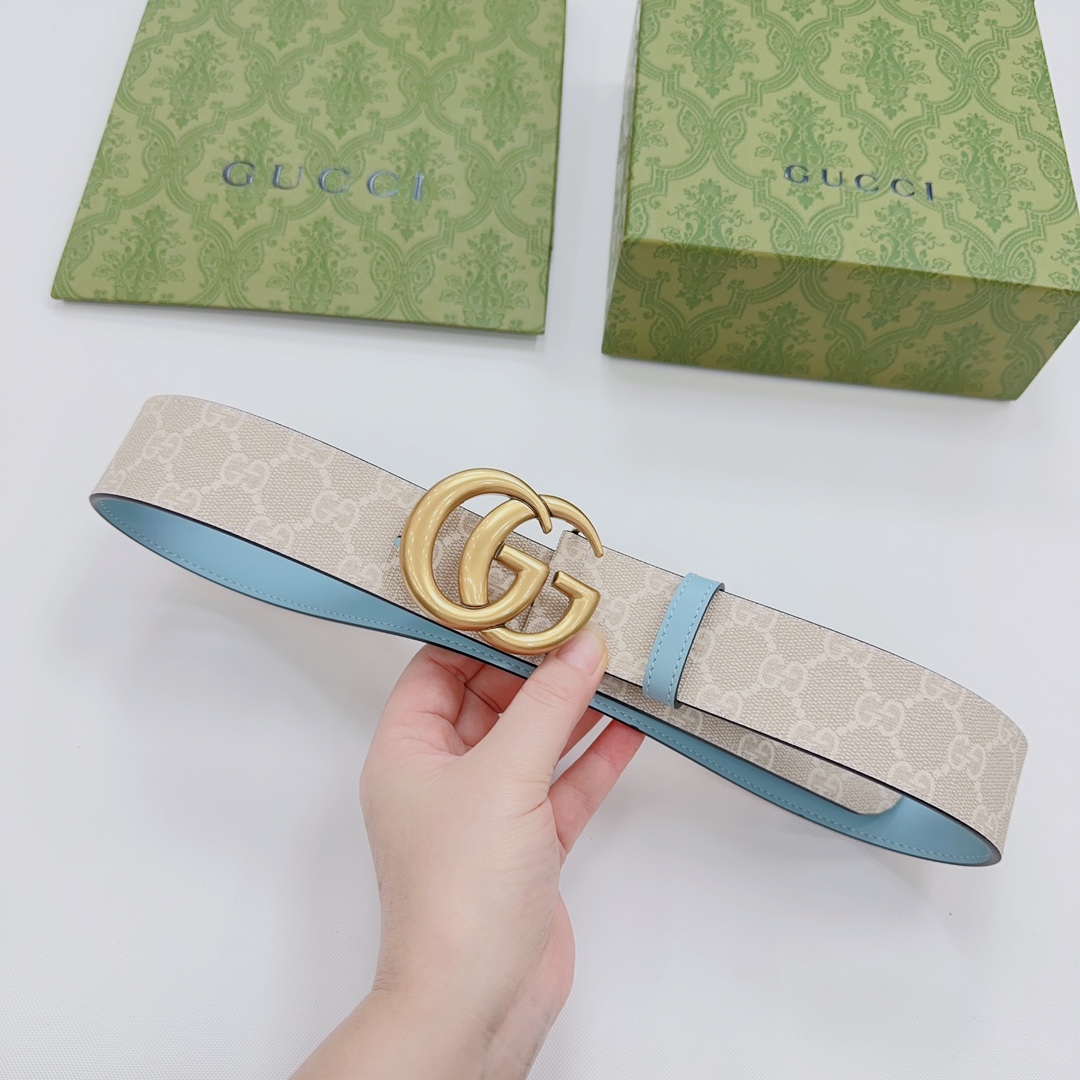 Gucci GG Marmont Reversible Wide Belt - FashionPlug