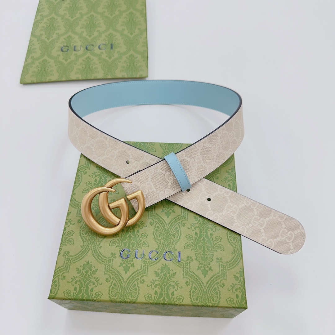 Gucci GG Marmont Reversible Wide Belt - FashionPlug